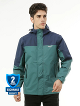 MonsoonShield Navy Peacock Rain Jacket For Men - ZRS012