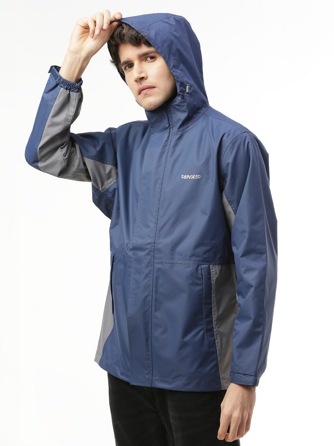 Waterproof Trekking Navy Grey Rain Jacket - ZRR003 - Zeelretail