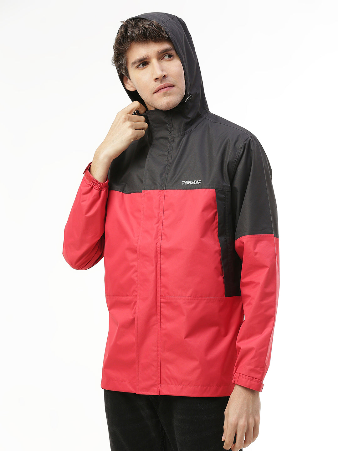 Expedition Black Red Men's Biker Rain Jacket - ZRR011 - Zeelretail